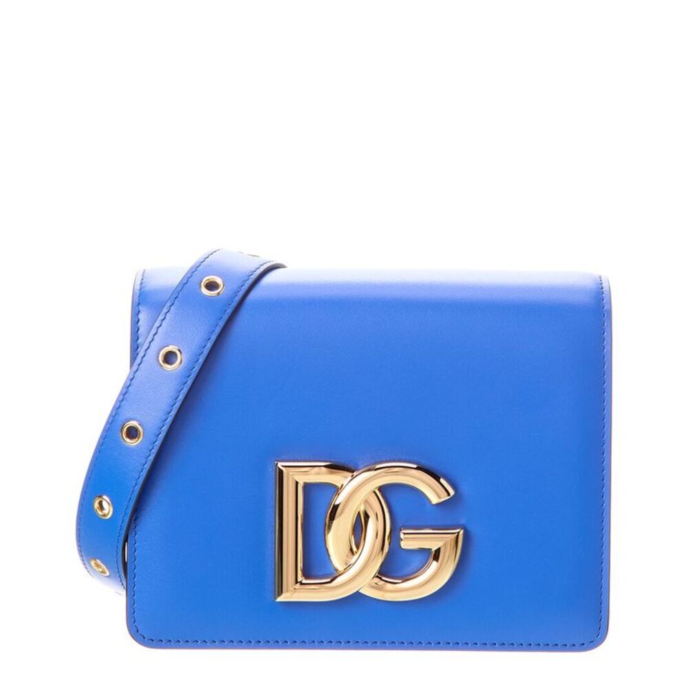 Dolce & Gabbana 3.5 Leather Crossbody, Blue